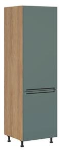 BRW Kuchyně Family Line Iris DL-60/207-P/P, dub hikora/boho green matt