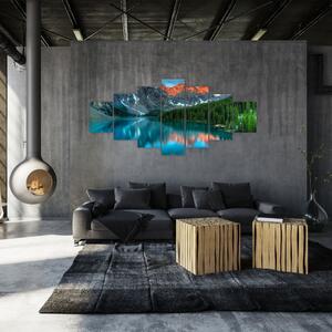 Obraz tyrkysového jezera (210x100 cm)