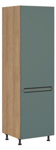 BRW Kuchyně Family Line Iris D-60/207-P/P, dub hikora/boho green matt