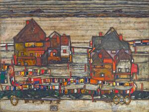 Obrazová reprodukce Houses on Laundry Day, Egon Schiele