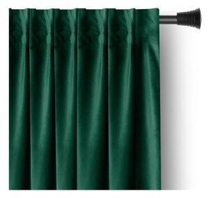 Tmavě zelený sametový dimout závěs 140x270 cm Pleat – Restilo