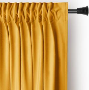 Žlutý sametový dimout závěs 140x245 cm Pleat – Restilo