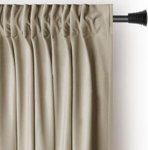 Hnědý/béžový sametový dimout závěs 140x270 cm Pleat – Restilo