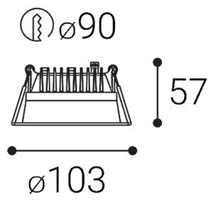 Led2 Zápustné LED svítidlo ZETA II XS, 10W, ø 103 mm, CCT 2700-4000K, IP44 Barva: Černá, Stmívání a řízení: ON/OFF