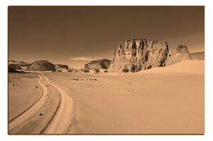 Obraz na plátně - Silnice v poušti 1129FA (90x60 cm )
