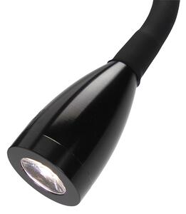 Moderní flexibilní nástěnná lampa černá LED - Flex