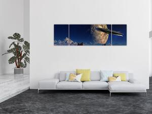 Obraz - Přílet mimozemšťanů (170x50 cm)