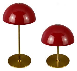 Stolní lampa Dyberg Larsen, Along, stmívatelné, Červená, Obývací pokoj, Kov, Skandinávský
