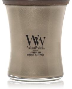 Woodwick Precious Metals Cypress Ore vonná svíčka 275 g