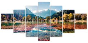 Obraz - Jezero Jasna, Gozd Martuljek, Julské Alpy, Slovinsko (210x100 cm)