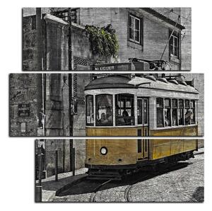 Obraz na plátně - Historická tramvaj - čtverec 3121QD (75x75 cm)