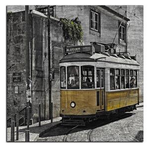 Obraz na plátně - Historická tramvaj - čtverec 3121QA (50x50 cm)