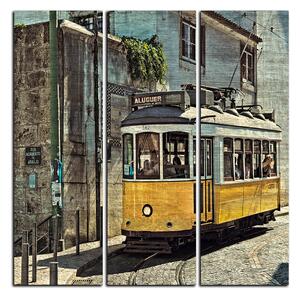 Obraz na plátně - Historická tramvaj - čtverec 3121B (105x105 cm)