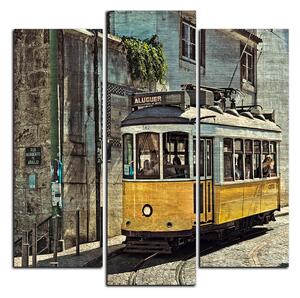 Obraz na plátně - Historická tramvaj - čtverec 3121C (75x75 cm)
