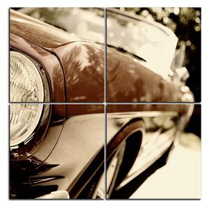 Obraz na plátně - Retro auto fragment - čtverec 3122D (60x60 cm)