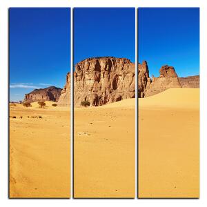 Obraz na plátně - Silnice v poušti - čtverec 3129B (75x75 cm)