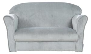 Světle šedá sametová dětská pohovka 78 cm Lil Sofa – Roba