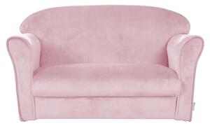 Světle růžová sametová dětská pohovka 78 cm Lil Sofa – Roba