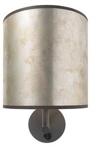 Vintage nástěnná lampa tmavě šedá se zinkovým odstínem - mat