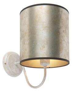 Klasická nástěnná lampa béžová se zinkovým odstínem - mat