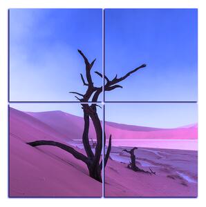 Obraz na plátně - Mrtvý strom v dunách - čtverec 3130FE (60x60 cm)