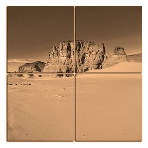 Obraz na plátně - Silnice v poušti - čtverec 3129FE (60x60 cm)