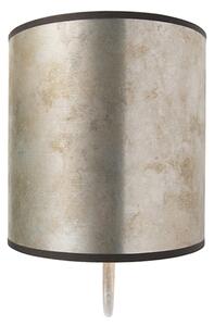 Klasická nástěnná lampa béžová se zinkovým odstínem - mat
