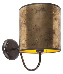 Klasická nástěnná lampa hnědá s bronzovým odstínem - Matt