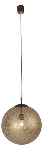 Venkovská závěsná lampa rezavě hnědá 40cm - Kréta