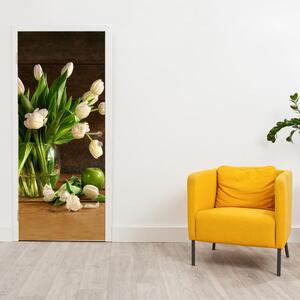 Fototapeta na dveře - Tulipány ve váze (95x205cm)