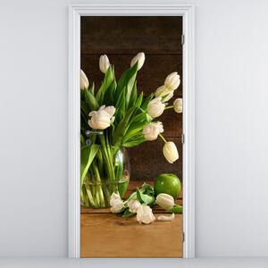 Fototapeta na dveře - Tulipány ve váze (95x205cm)