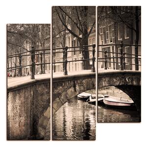 Obraz na plátně - Romantický most přes kanál - čtverec 3137FC (75x75 cm)
