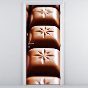 Fototapeta na dveře - Čtverečky čokolády (95x205cm)