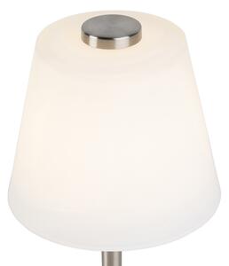 Designová stolní lampa ocelová stmívatelná včetně LED - Regno