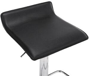 Barová židle Vedder - umělá kůže | černá