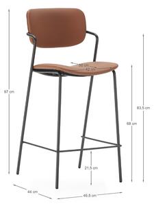 Barové židle v cihlové barvě v sadě 2 ks (výška sedáku 68 cm) Maika – Marckeric 7