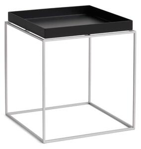 HAY Stolek Tray Table 40x40, black / silicone coated steel