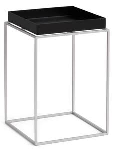 HAY Stolek Tray Table 30x30 High, black / silicone coated steel