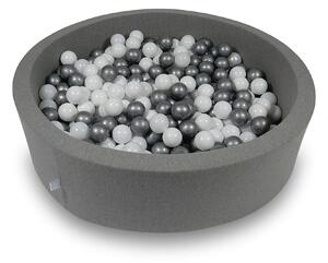 Mimii Suchý bazének + 200 ks kuliček kulatý, tmavě šedá Rozměr: 90x40 cm