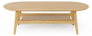 Konferenční stolek v dekoru dubu v přírodní barvě 60x130 cm Curved – Woodman