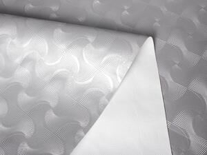 Dreamy Linens Ubrusovina PVC stříbrná Plastické vlnky, metráž šířka 140 cm