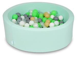 Suchý kulatý bazének s míčky L (90 cm), různé barvy (Bazén kulatý s kuličkami v různých velikostech a barevných provedeních)