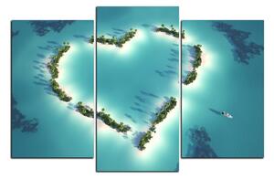 Obraz na plátně - Ostrov ve tvaru srdce 1136C (120x80 cm)