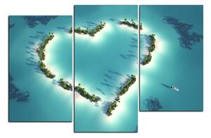 Obraz na plátně - Ostrov ve tvaru srdce 1136D (90x60 cm)