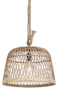 Rustikální závěsná lampa ratanová - Calamus