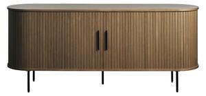 Hnědá komoda v dekoru dubu s posuvnými dveřmi 180x76x45 cm Nola – Unique Furniture
