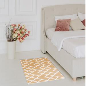Koberec AKRYL VALS 3232 Geometricky 3D žlutý / sloní kost