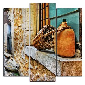 Obraz na plátně - Stará středomořská ulice - čtverec 3151C (75x75 cm)