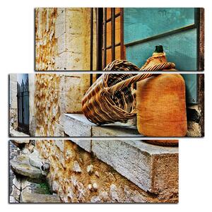 Obraz na plátně - Stará středomořská ulice - čtverec 3151D (75x75 cm)