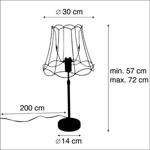 Stolní lampa černá s rámem Granny Frame nastavitelná 30 cm - Parte